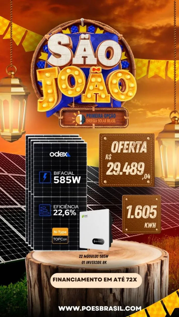 Kit de Energia Solar Completo - Oferta São João!