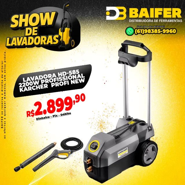 Lavadora de Alta Pressão Hd-585 2200w Profissional Karcher Profi New