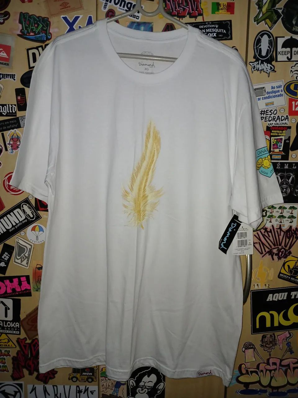 Camiseta Diamond XG com Estampa de Pena