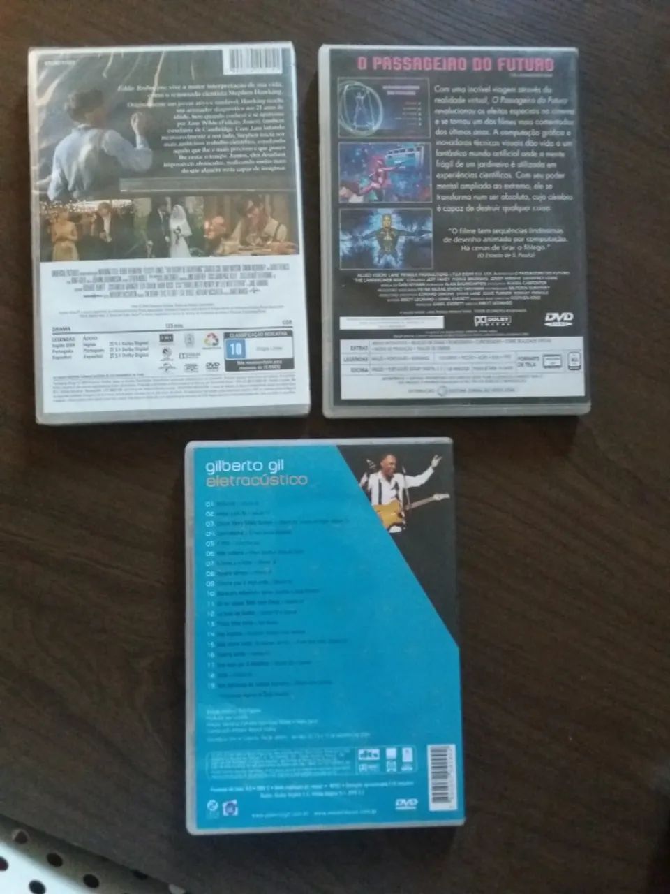 COMBO 3 DVDs: "A TEORIA DE TUDO", "O PASSAGEIRO DO FUTURO" E "GILBERTO GIL"  -SEMINOVOS - Foto 2