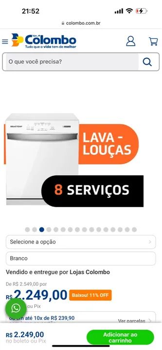 Lava Louças Brastemp 8!Serviços - 110 V - Foto 2