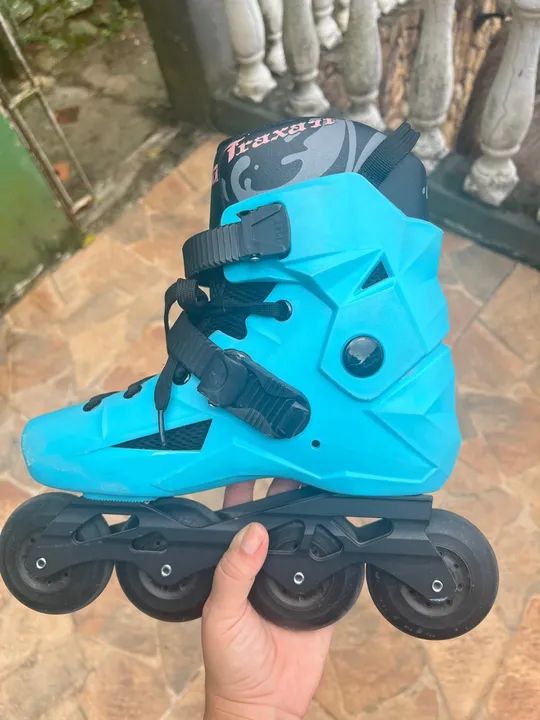 Patins Traxxart azul - Foto 4