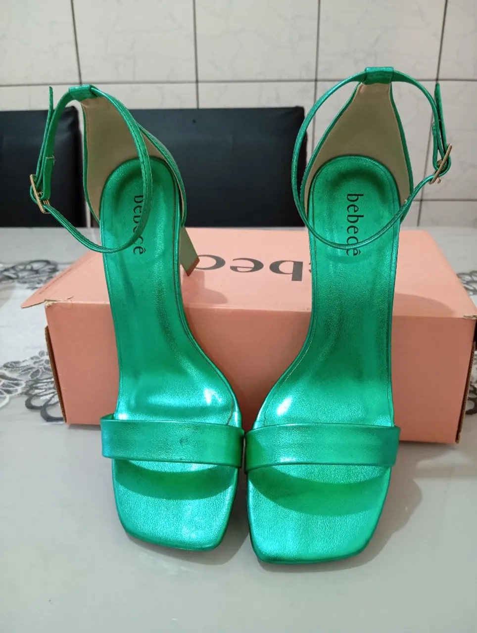 Sandália feminina verde - Bebecê