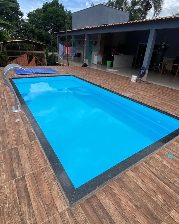 Piscina para área externa instalada 6 metros básica 