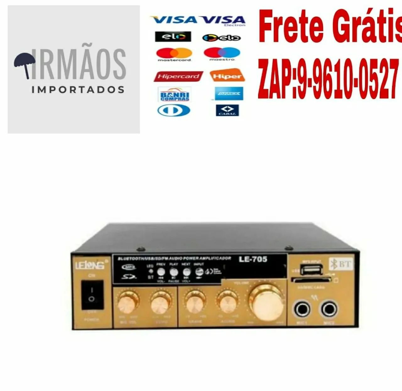 Amplificador  Bluetooth 400w Átomo