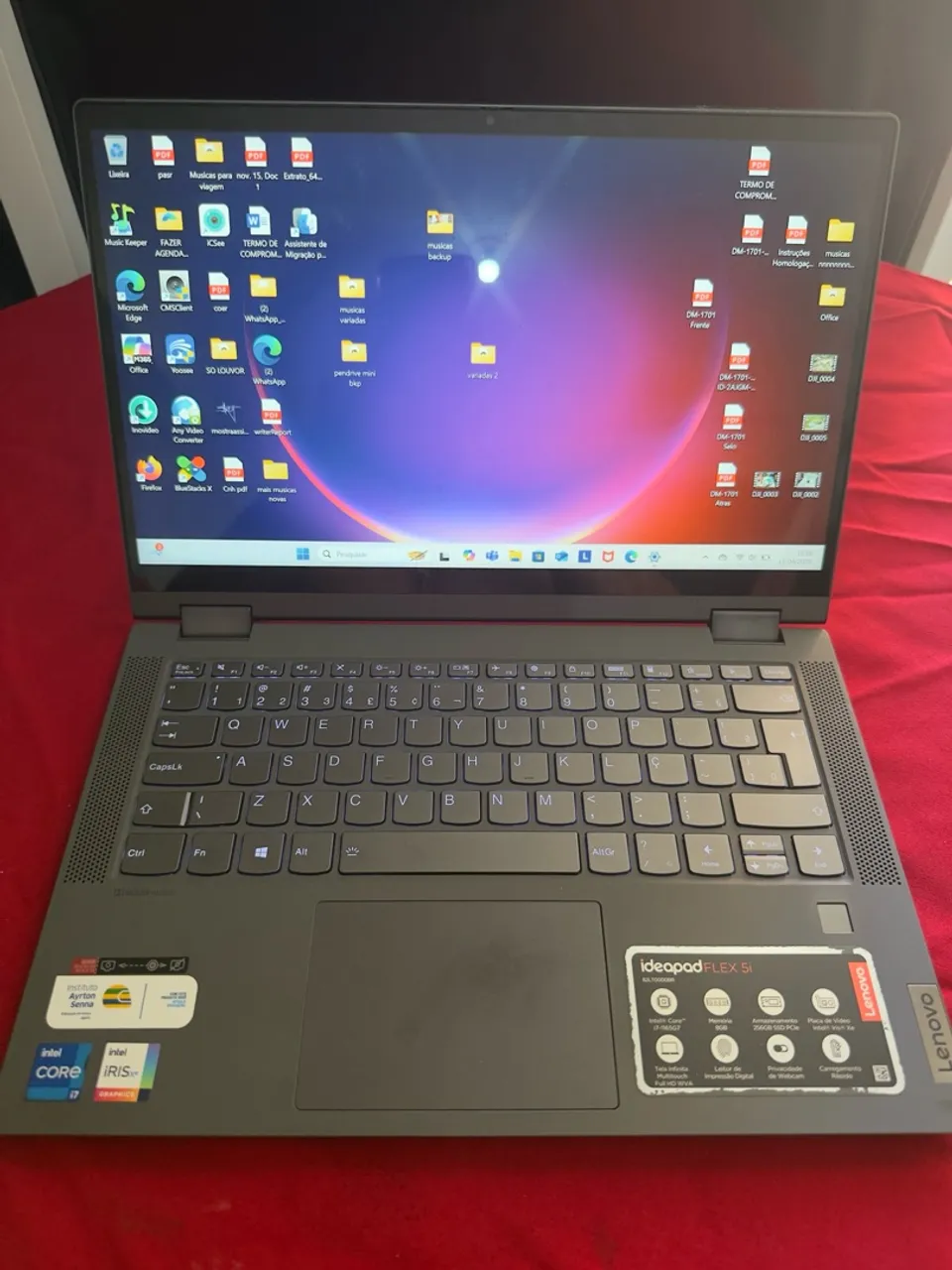 Notebook i7, 11° geração, Pl vídeo irisx, tela infinita touch, 8gb 256Ssd