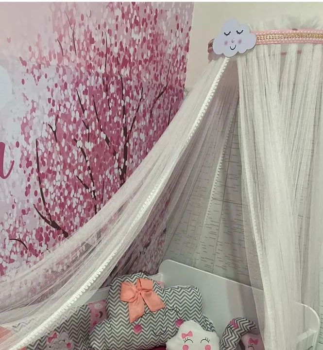 Dossel + mosqueteiro tema nuvem 100 reais