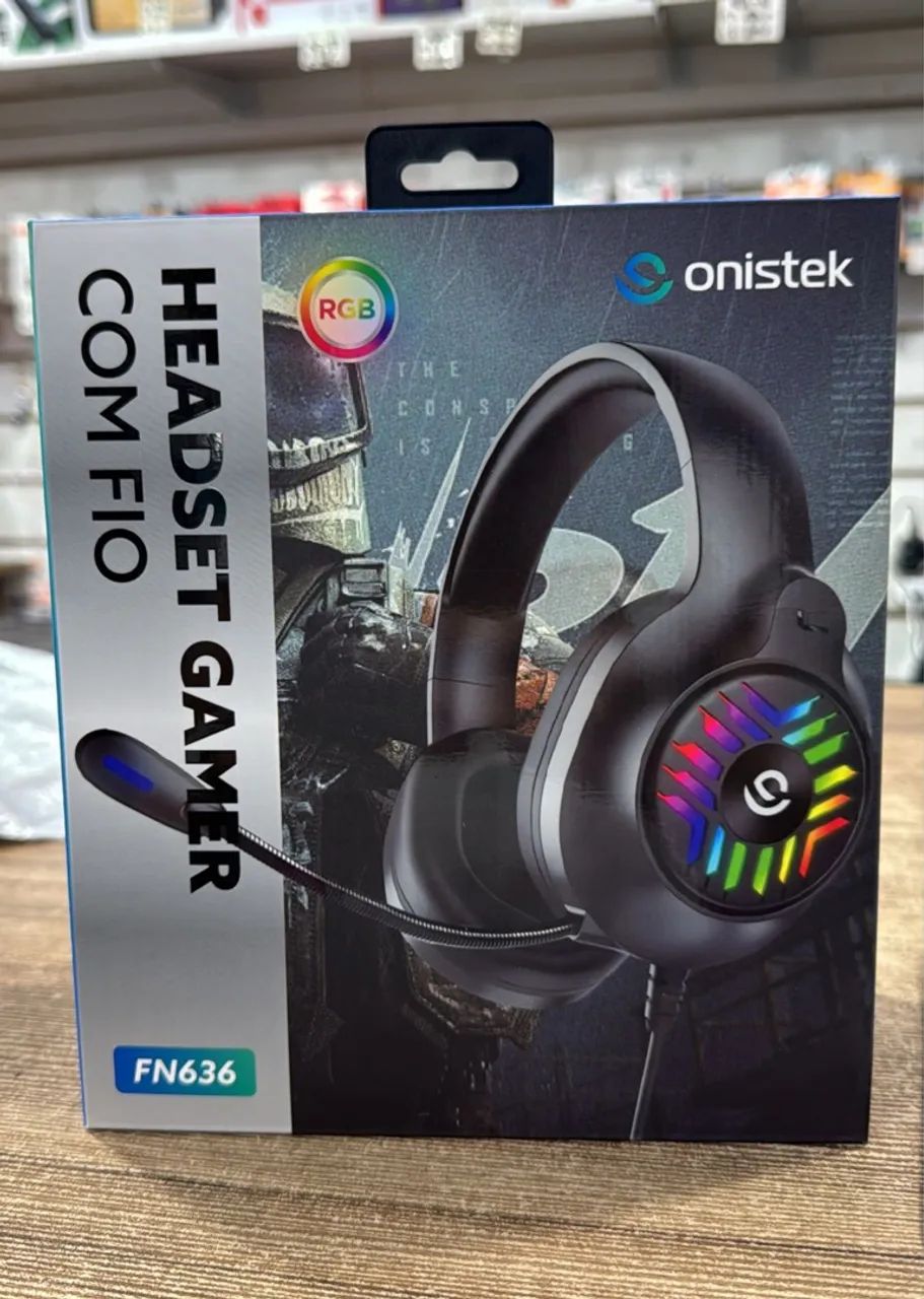 Fone Gamer Headset Rgb Com Fio Usb/p2 Onistek Fn636 Preto - Foto 4