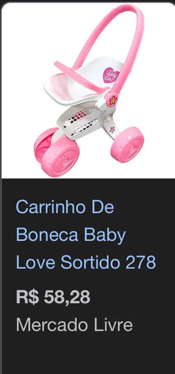 Carrinho boneca Baby Love  - Foto 4