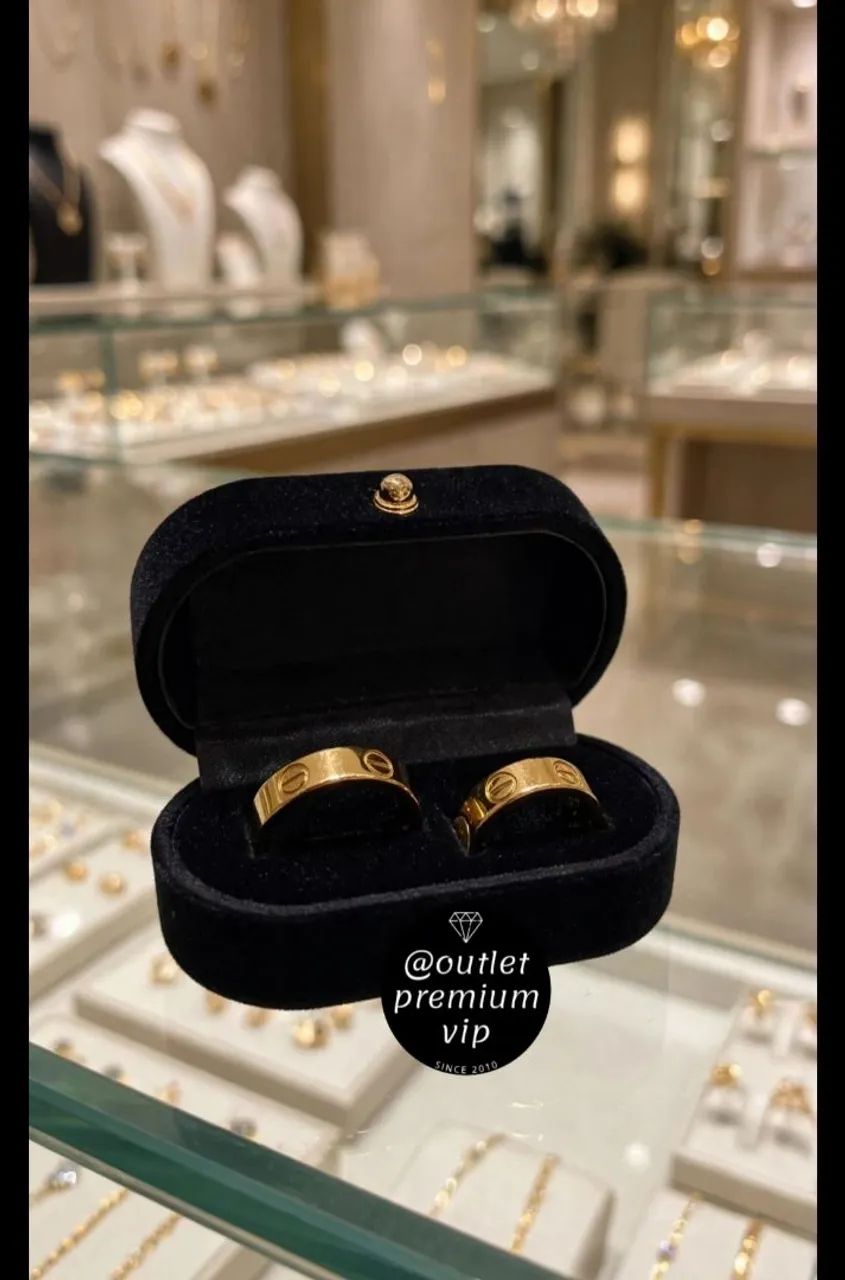 Par de aneis love cartier dourado  - Foto 2