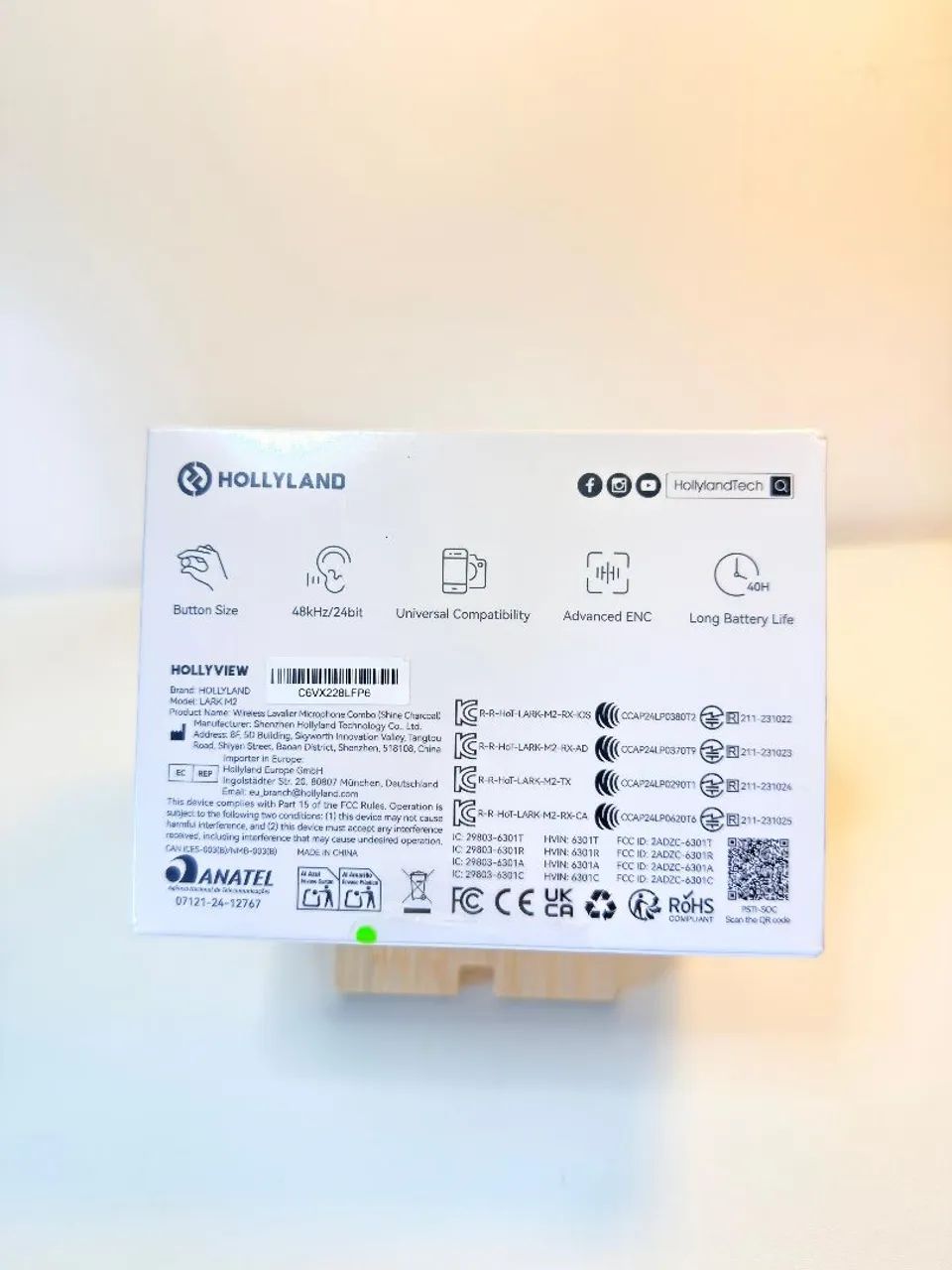 Microfone Sem Fio Hollyland Lark M2 Combo (Anatel) - Foto 2