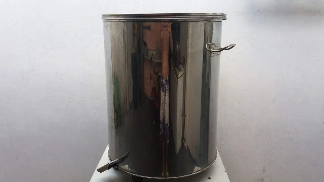 Lixeira inox 100 litros  - Foto 3