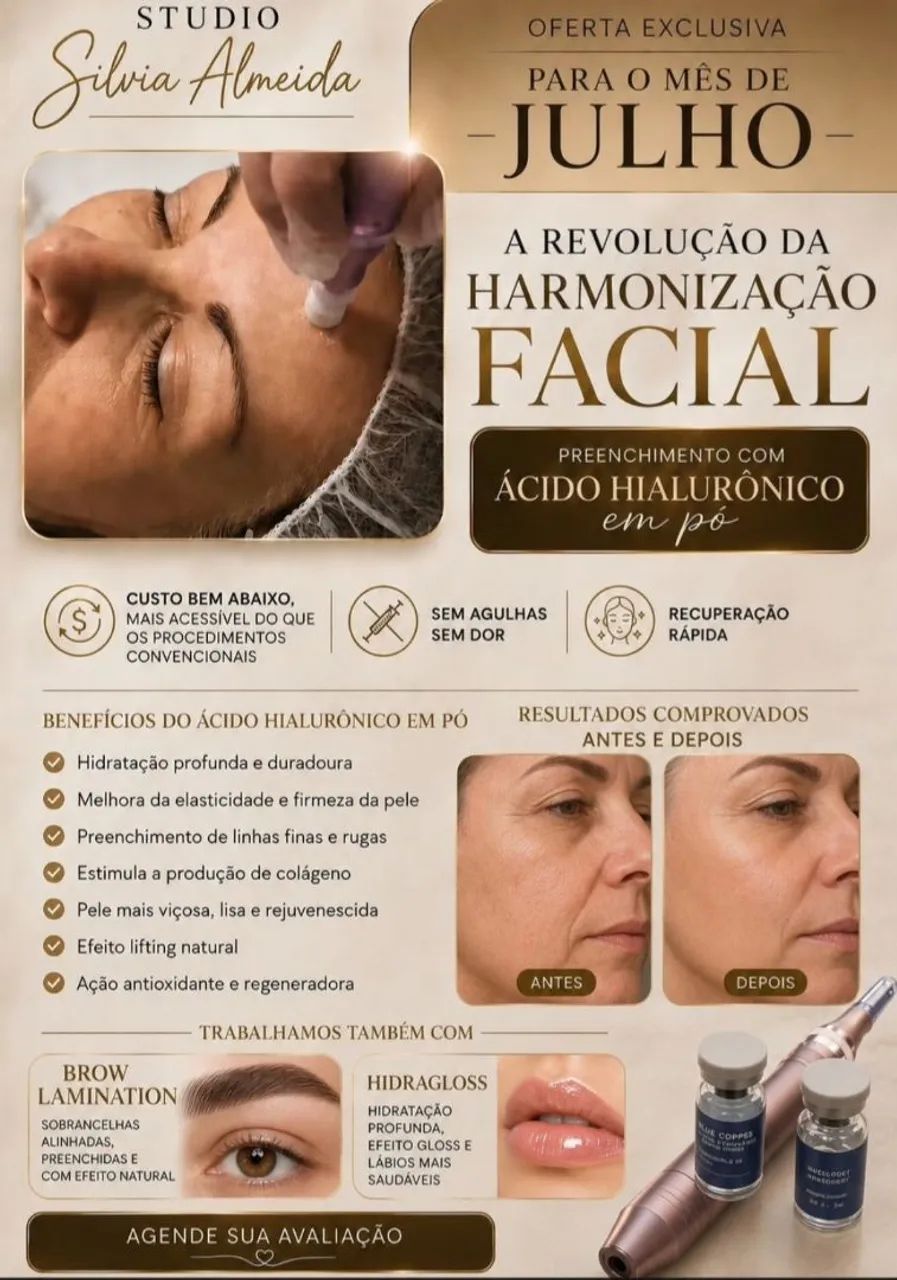 PREENCHIMENTO COM ÁCIDO HIALURÔNICO EM PÓ 