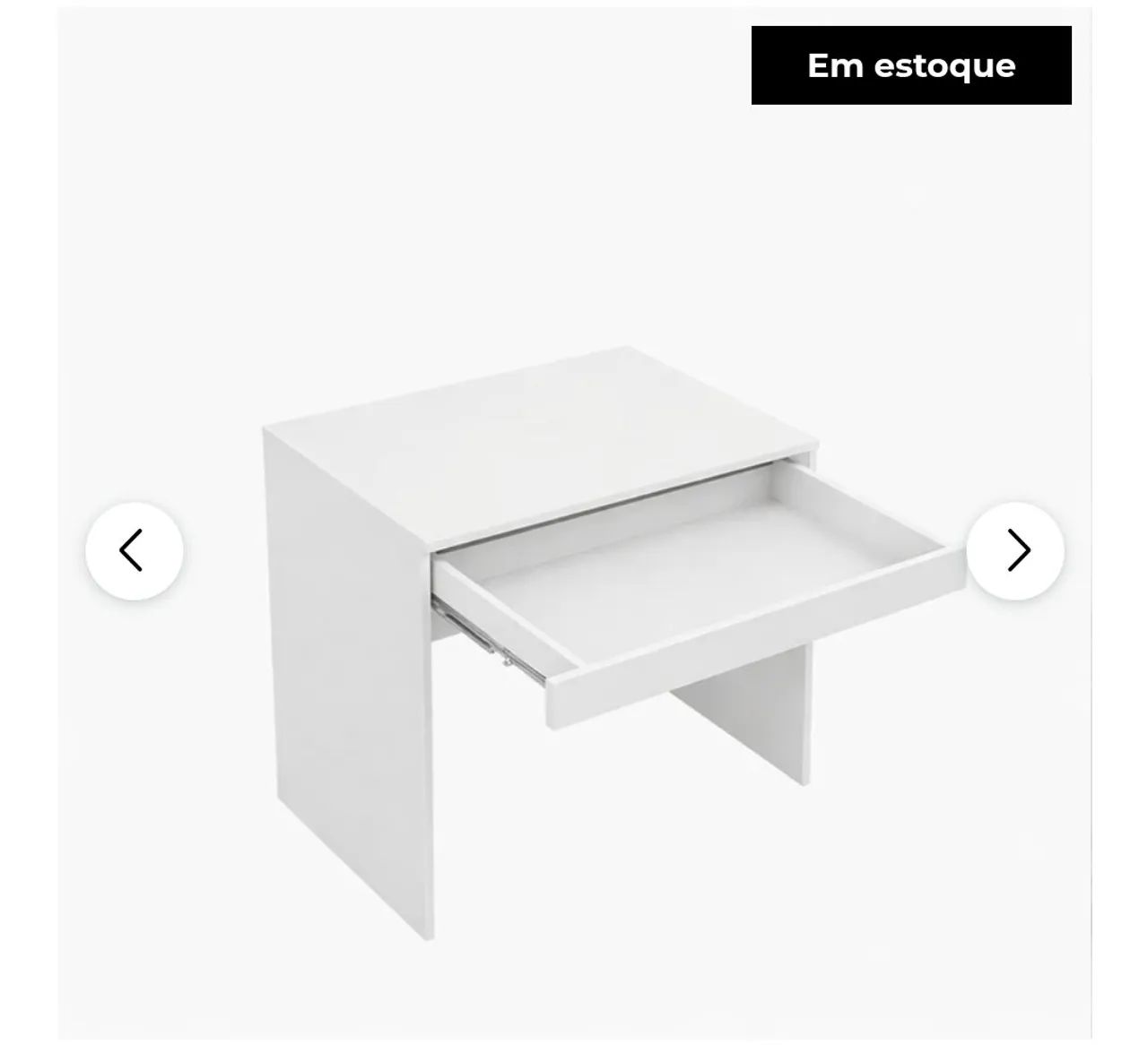 Escrivaninha com Gaveta MDF Altezza Belmax Branco - Foto 2