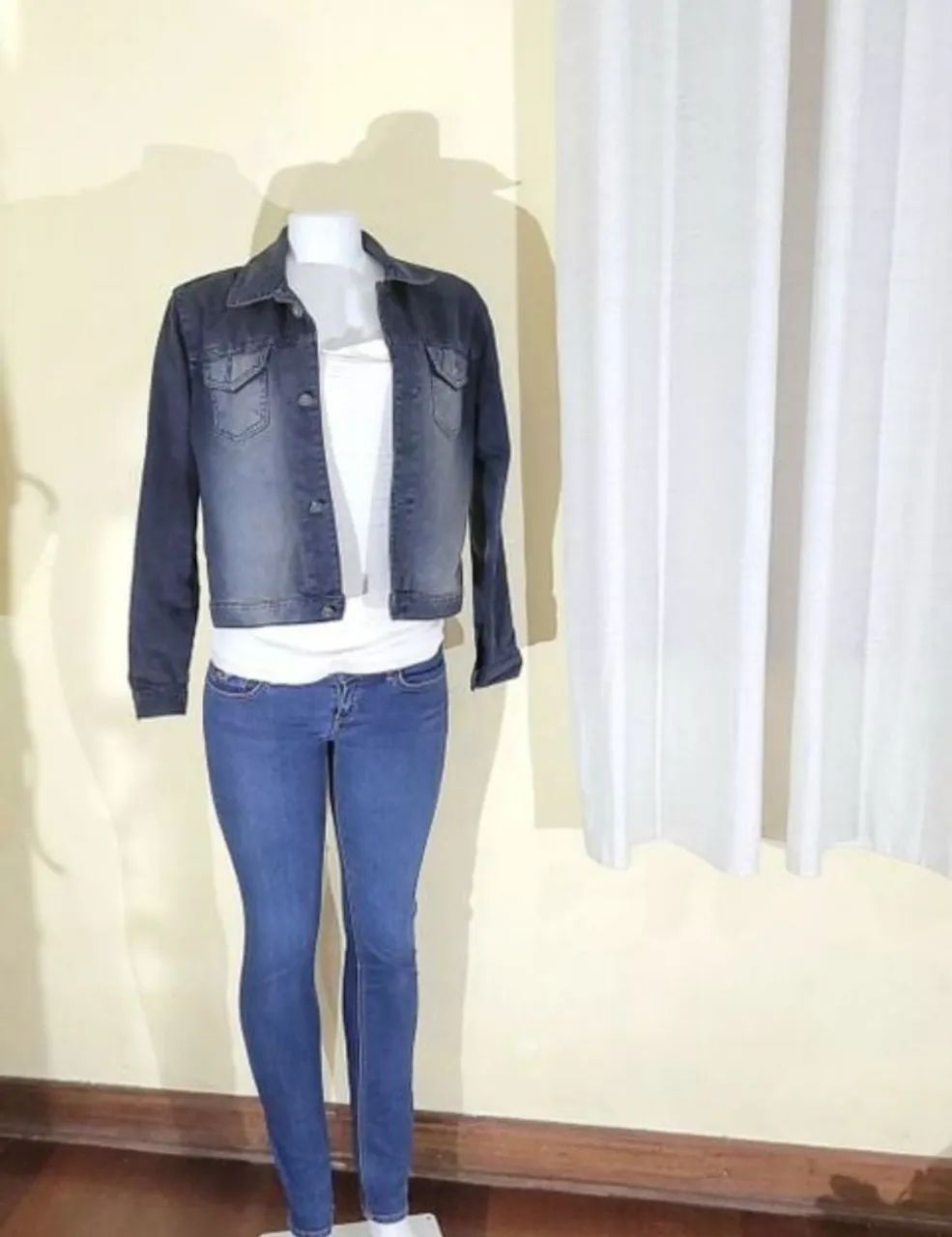 Jaqueta jeans feminina tam M
