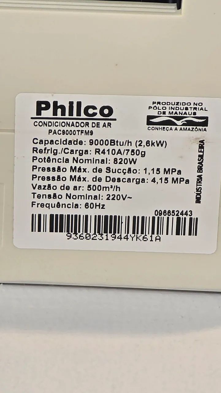 Ar Condicionado Split Philco 9000 Btus Frio 220v - Foto 2