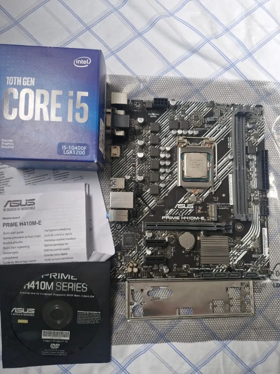 Kit Intel i5 10400f + Asus H410m + 16gb - Peças de Hardware