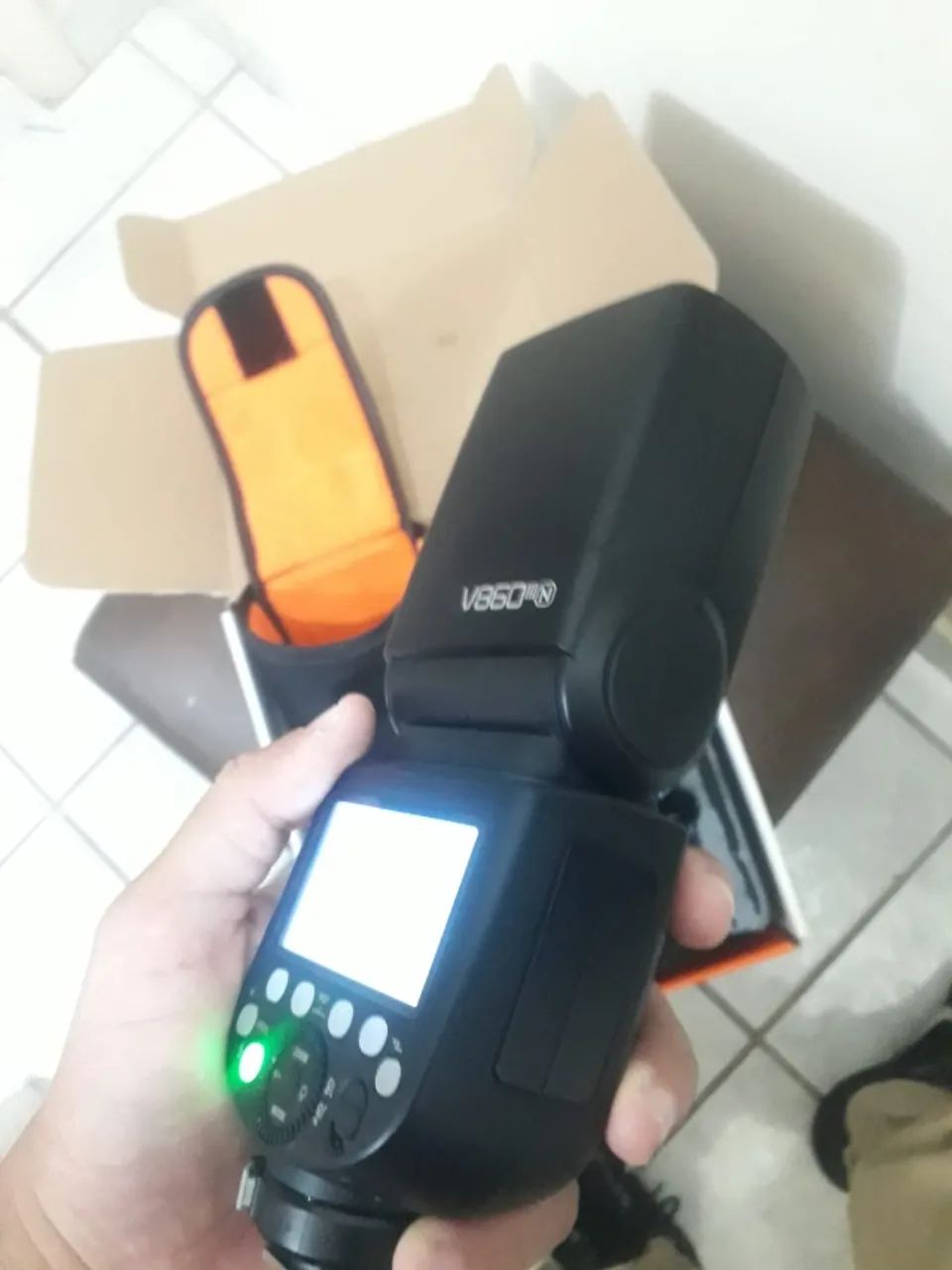 Flash Godox Para Canon V860 Iii Ttl Hss Com Luz Modelagem - Foto 5