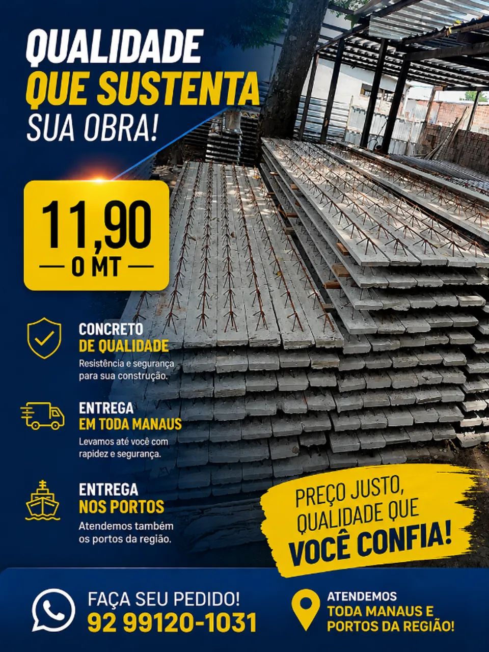 VIGOTA TRELIÇADA PARA LAJE PRE MOLDADA
