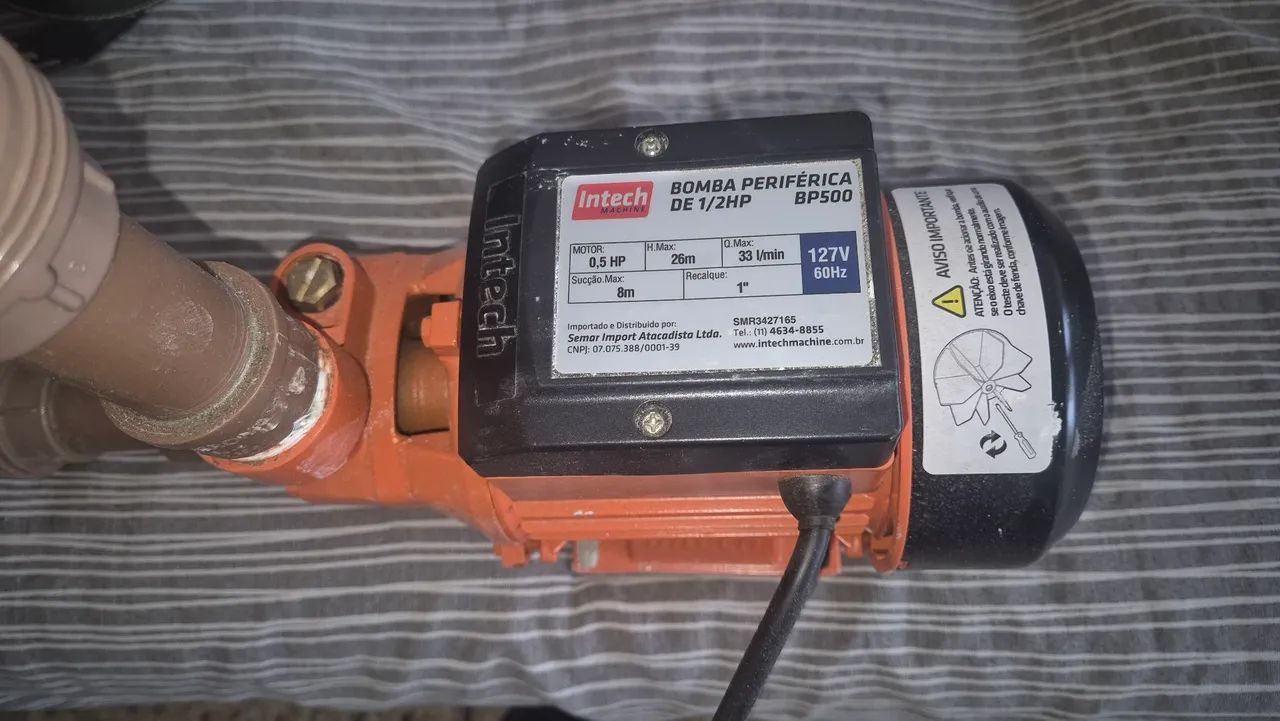 Bomba periférica para poço Intech BP500 nova - Foto 2