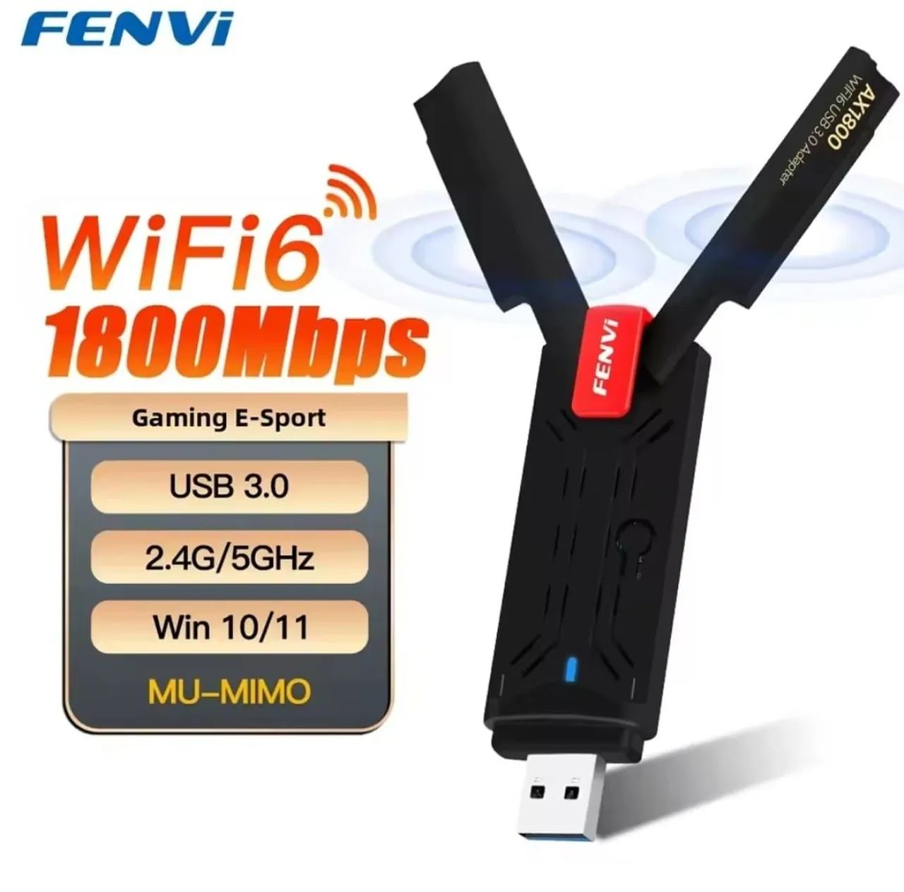 Adaptador Wi-Fi USB AX1800
