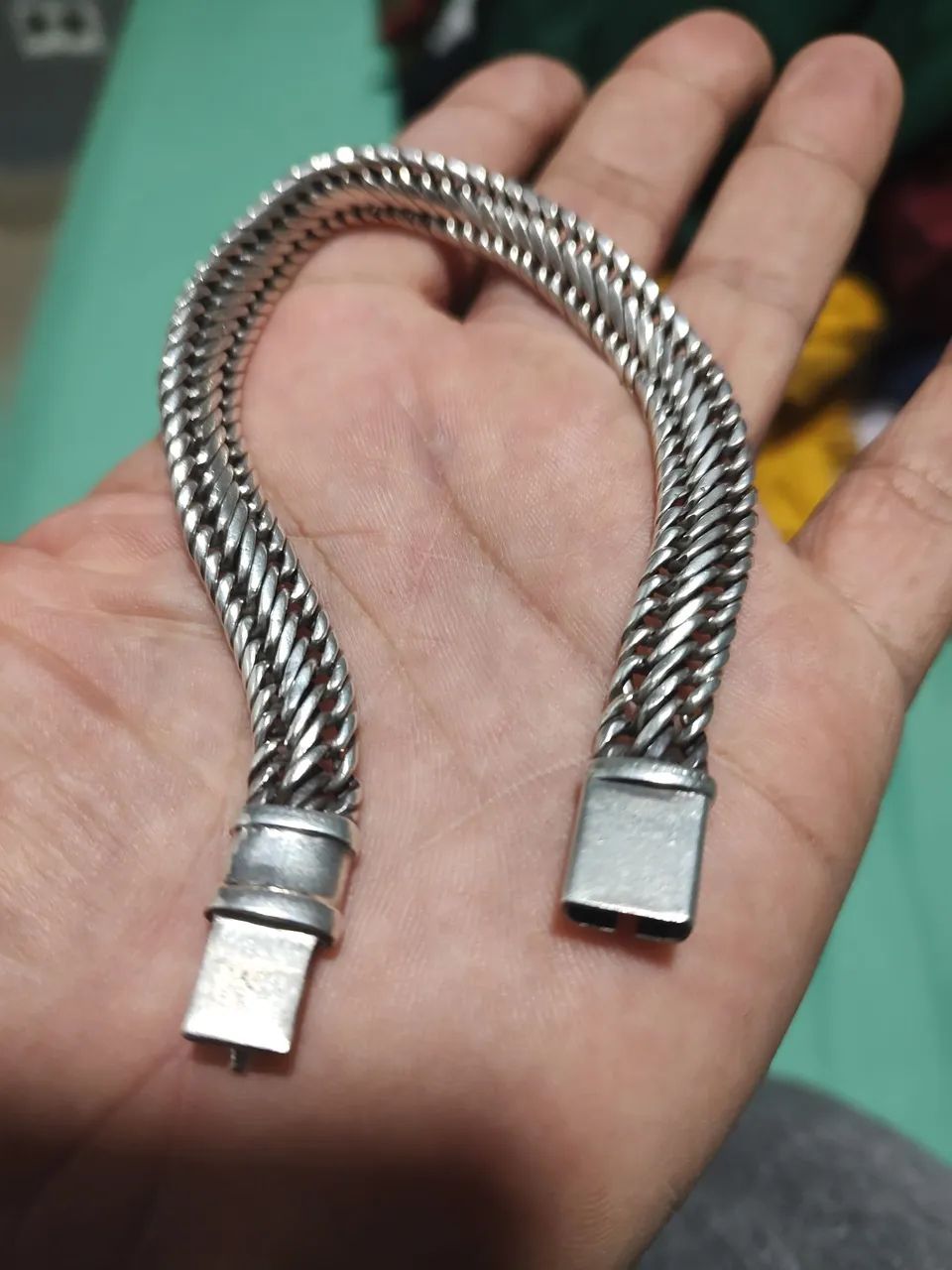 Pulseira de prata 925! Com 35 gramas e 22 cm! - Foto 2