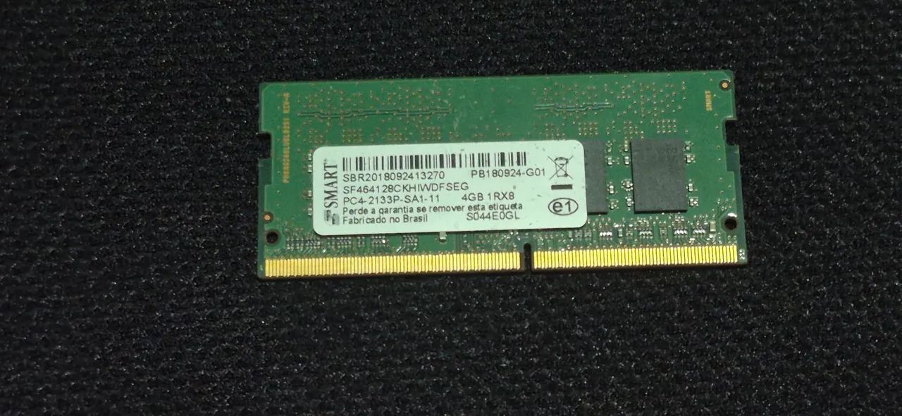 Memória RAM DDR4 4GB 2133MHz Notebook SMART