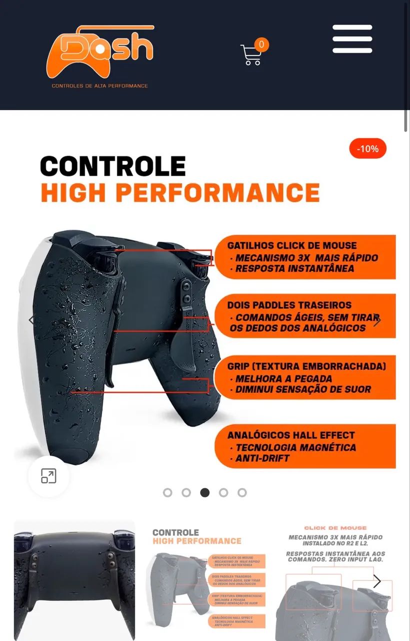 Controle Pro Gamer Dash PS5 