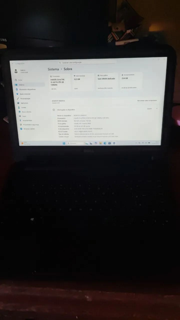 Notebook Dell 3421, Core I3-3217U, 12 GB de RAM, 14 Polegadas - Foto 2