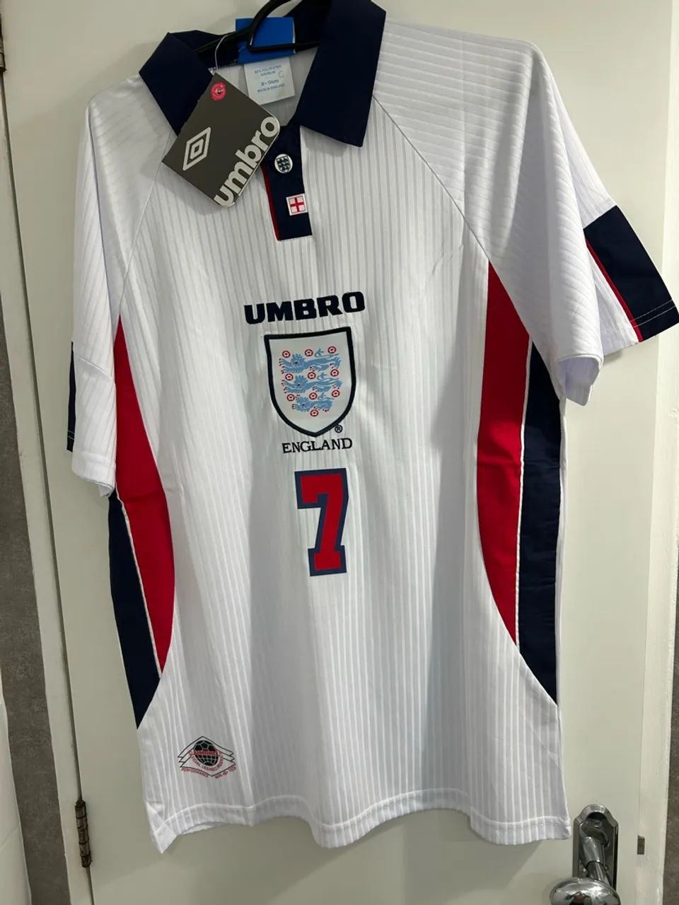 Camisa Inglaterra retrô 1998 - Foto 3