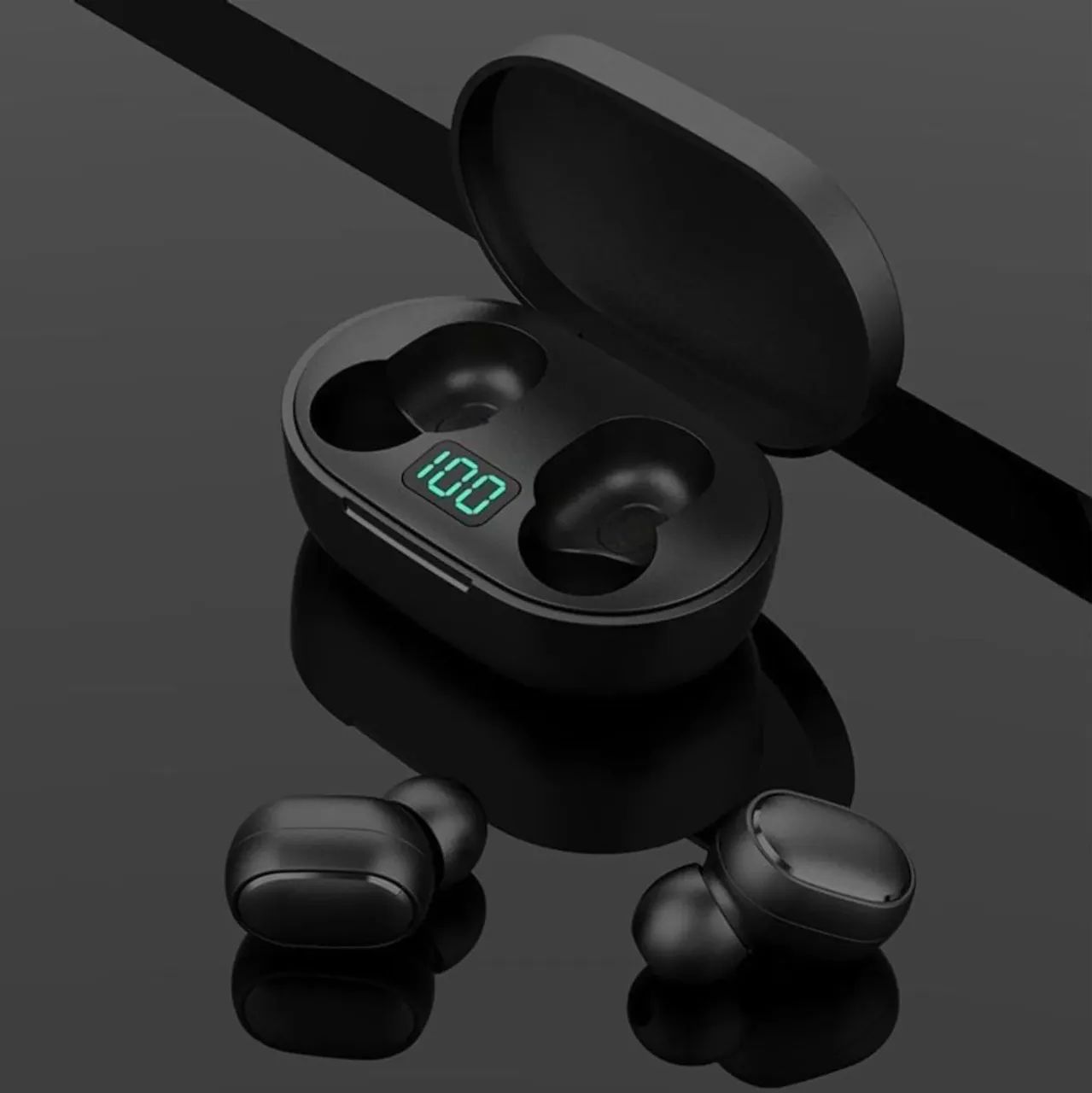 Fone Bluetooth com porcentagem de bateria - Foto 2