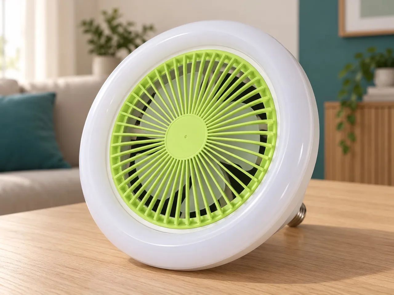 Luminária LED com Ventilador 36W e Controle Remoto E27 - Foto 5