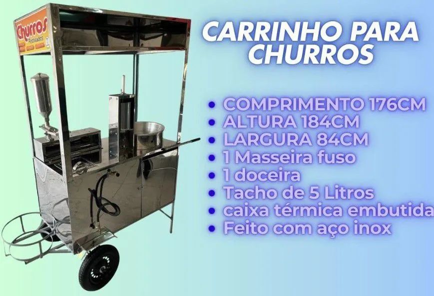Carrinhos de lanches inox diversos modelos em até 10x sem juros no cartão  - Foto 4