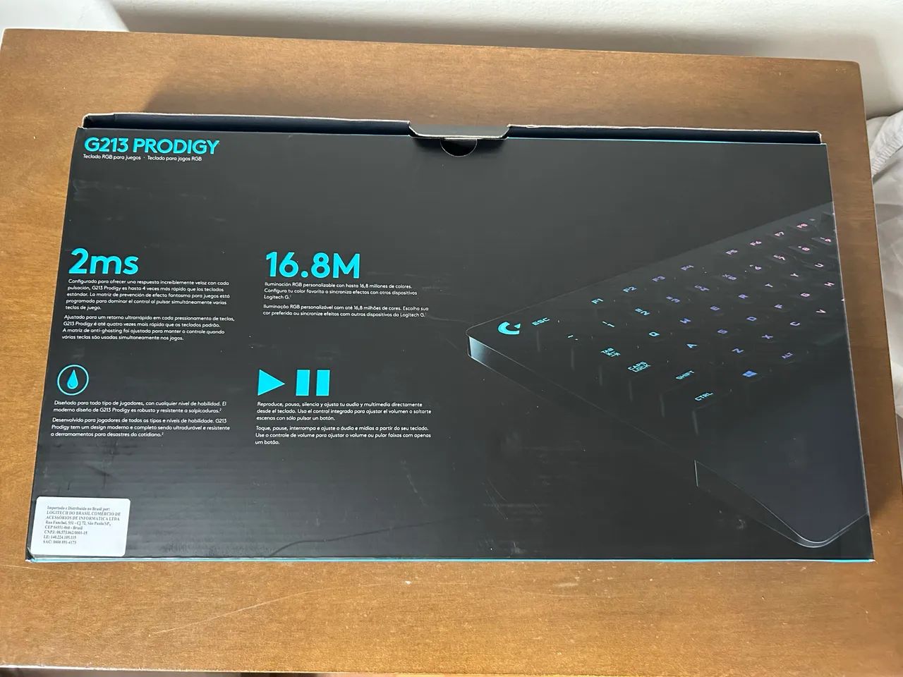 Teclado gamer Logitech G213 Prodigy RGB ABNT2 com caixa - Foto 4