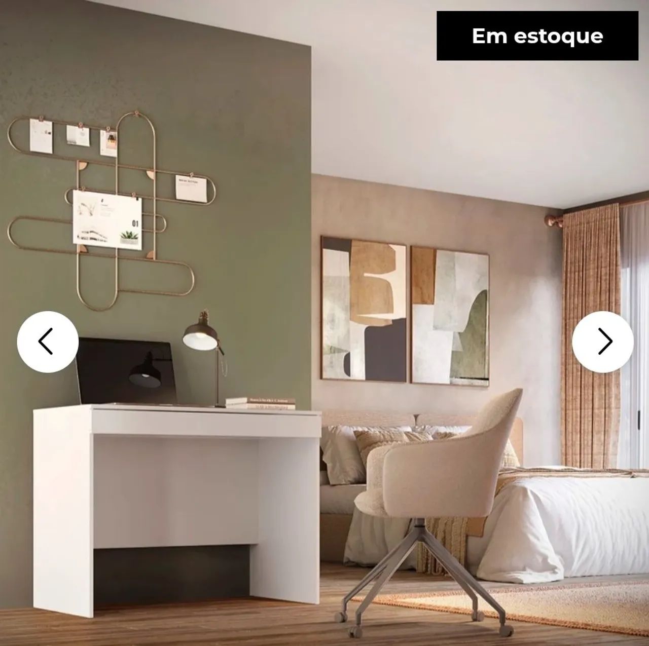 Escrivaninha com Gaveta MDF Altezza Belmax Branco