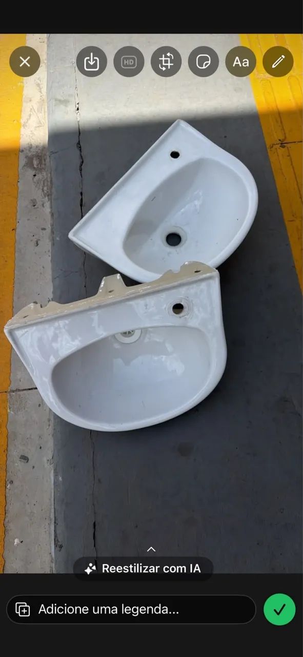 2 cubas de lavatório 