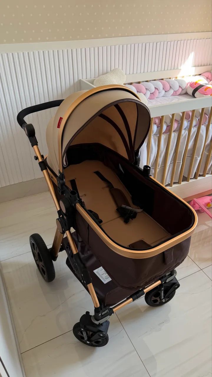 Carrinho de bebê e bebê conforto  - Foto 4