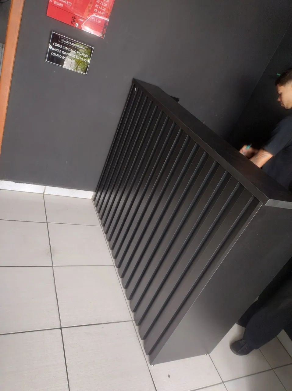 Balcão preto ripado 100%mdf - Foto 4
