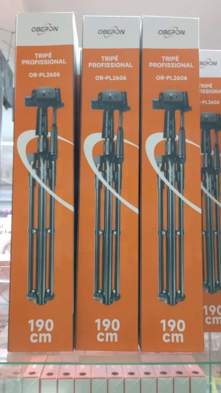 Tripé 1,90cm (poucas peças), para cameras e celulares - Foto 2