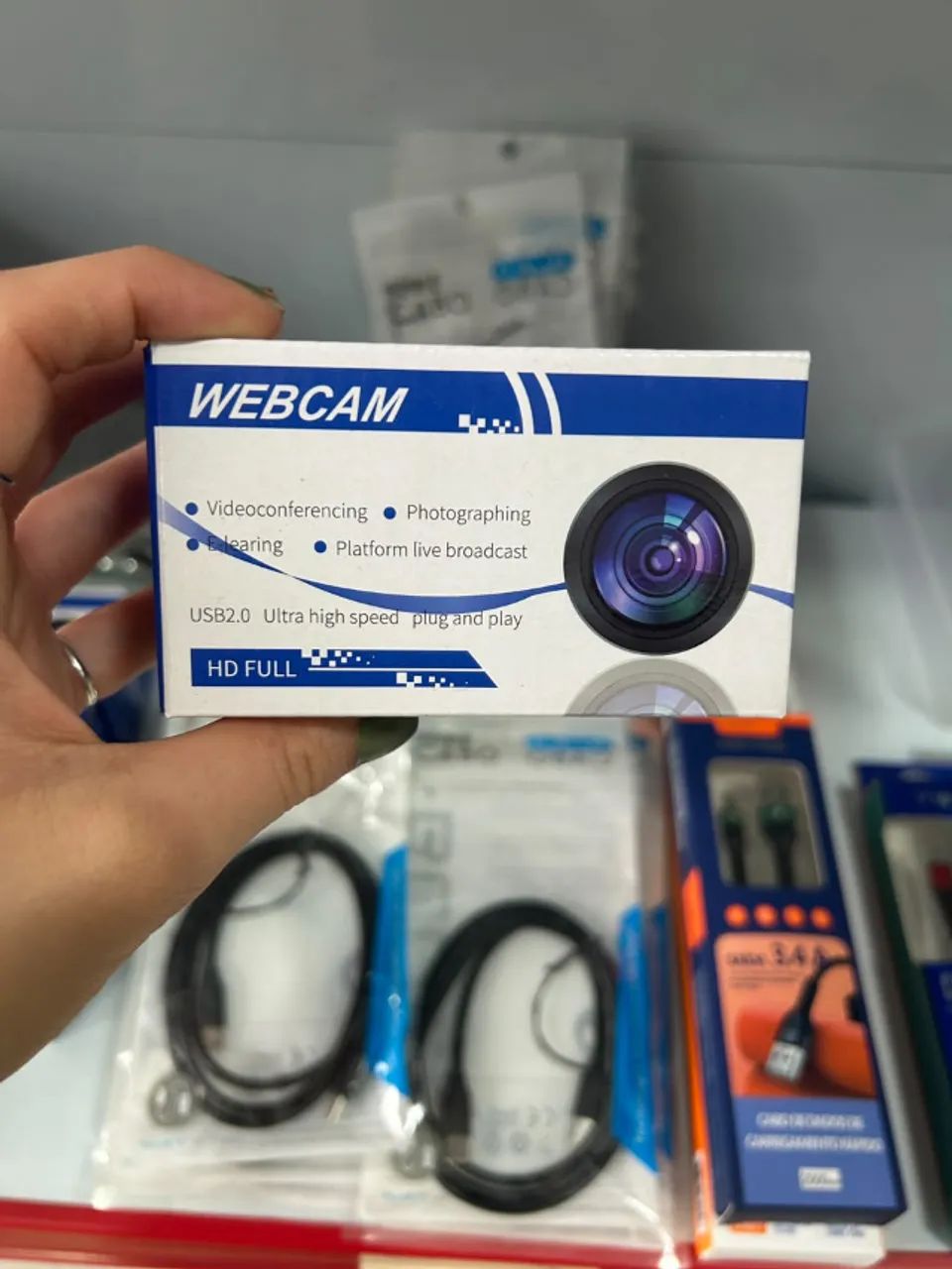Webcam USB Full Hd para Computador Plug and Play 