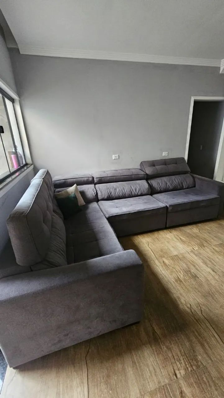 Sofa de canto retrátil e reclinável