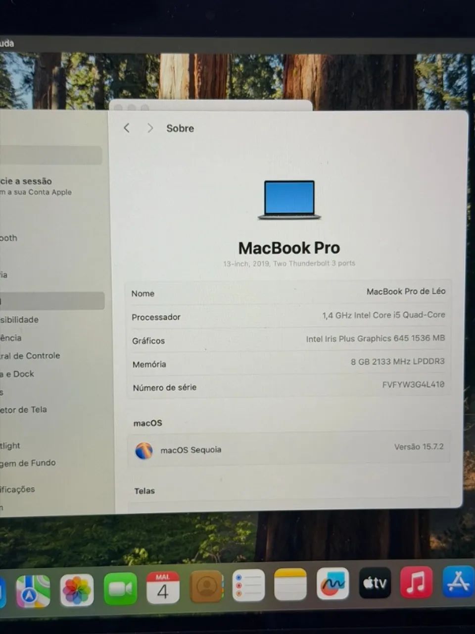 MacBook Pro 13 2019 Intel Core i5 8GB SSD 256GB Com Caixa - Foto 2