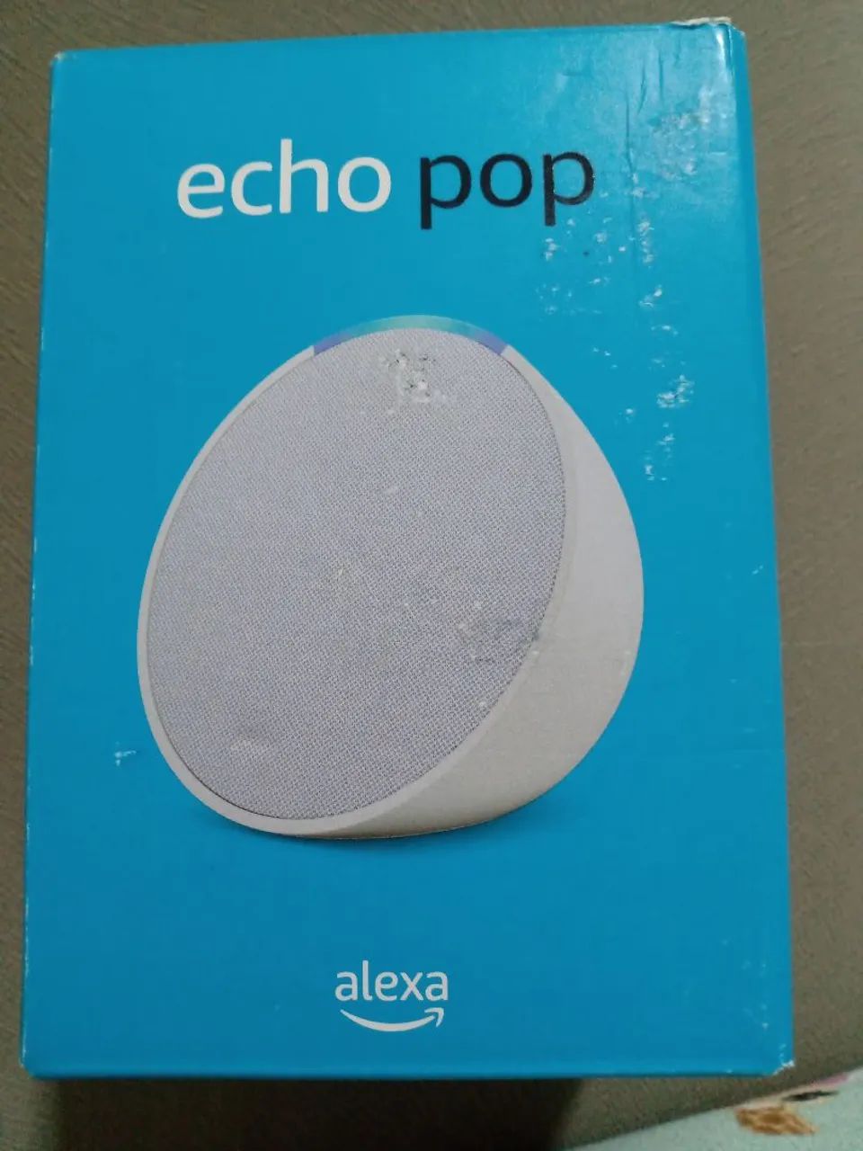 Smart Speaker Amazon Echo Pop com Alexa - Branco (Na Caixa)