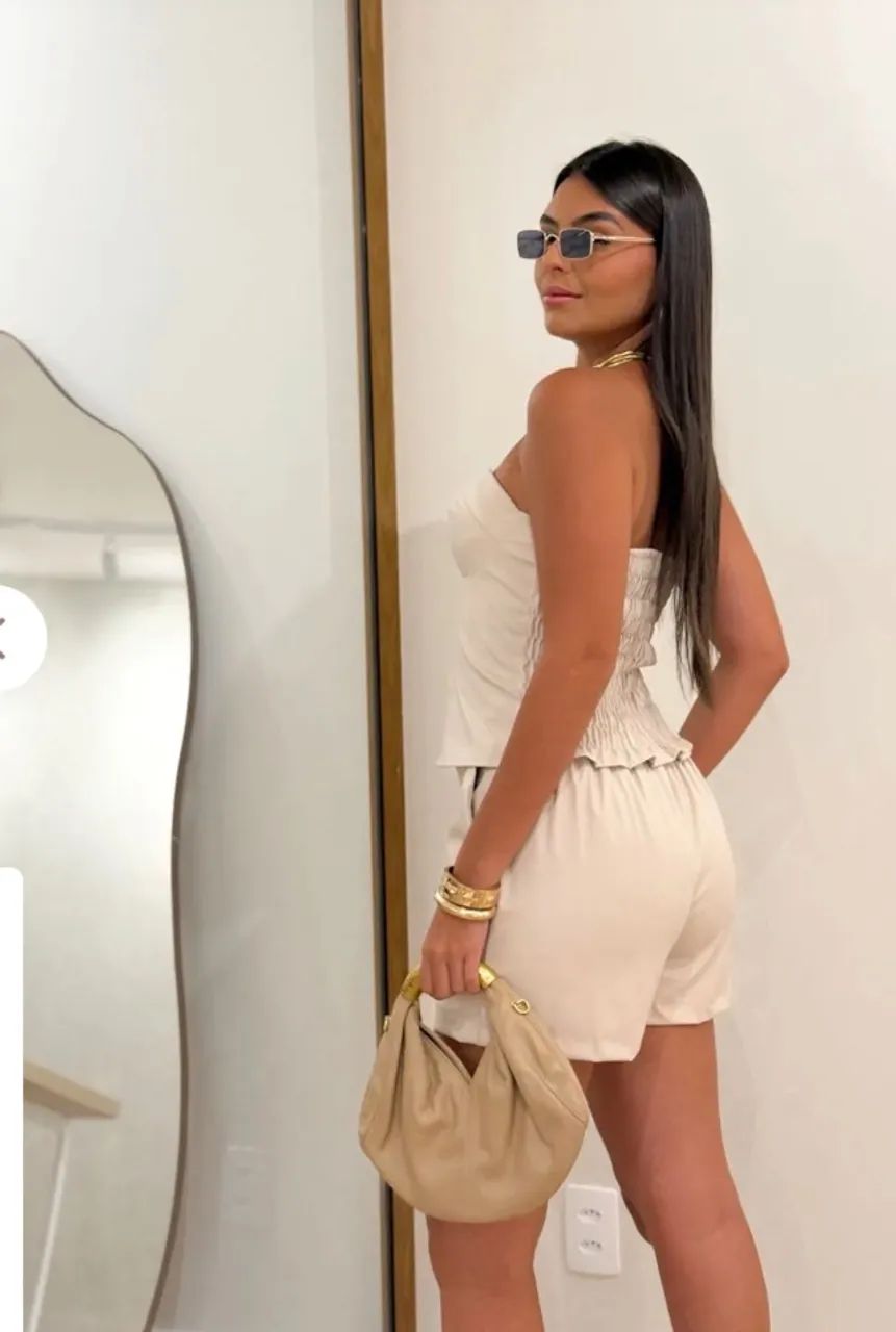 Conjunto feminino corset com short tam U - Foto 2