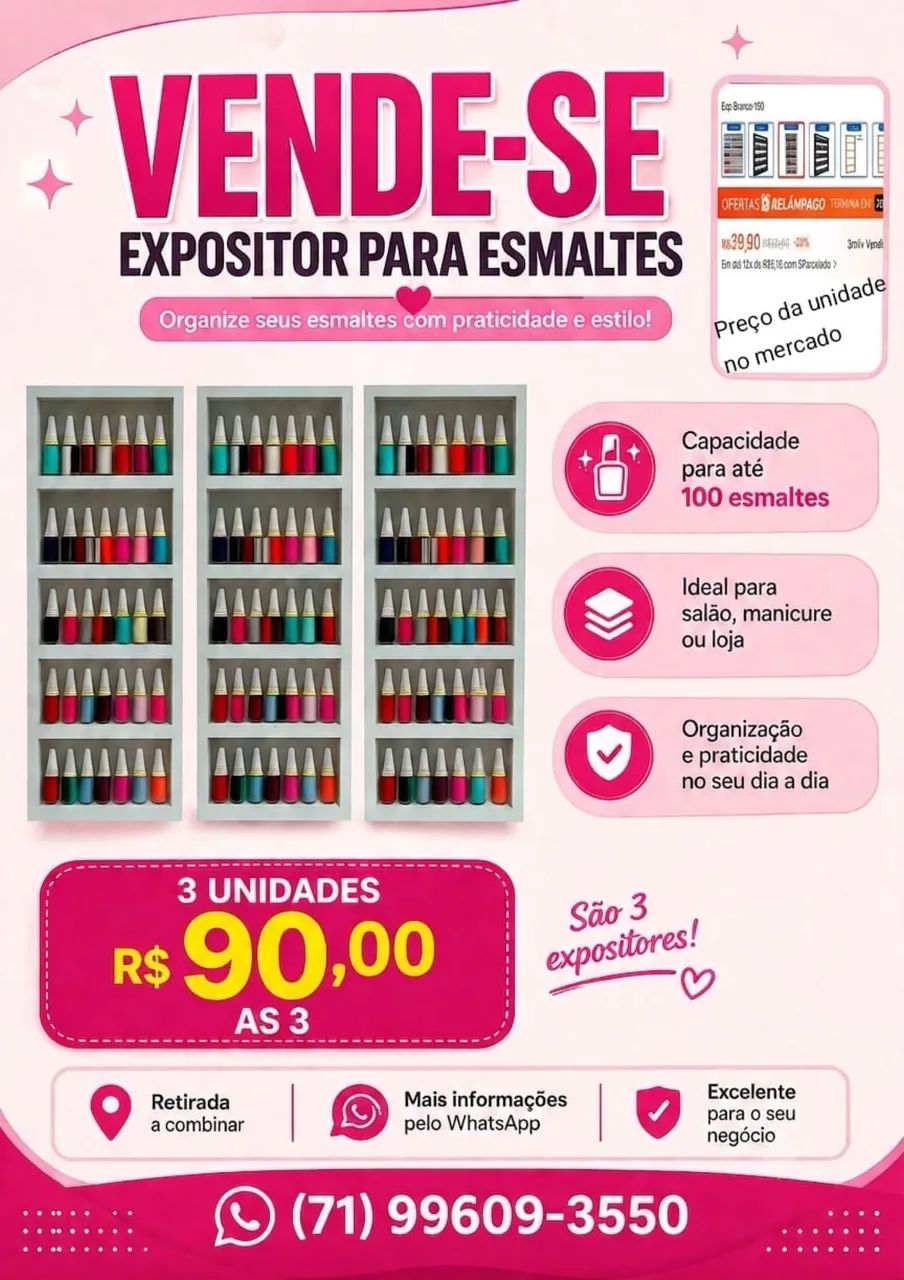 3 Expositores para esmaltes 