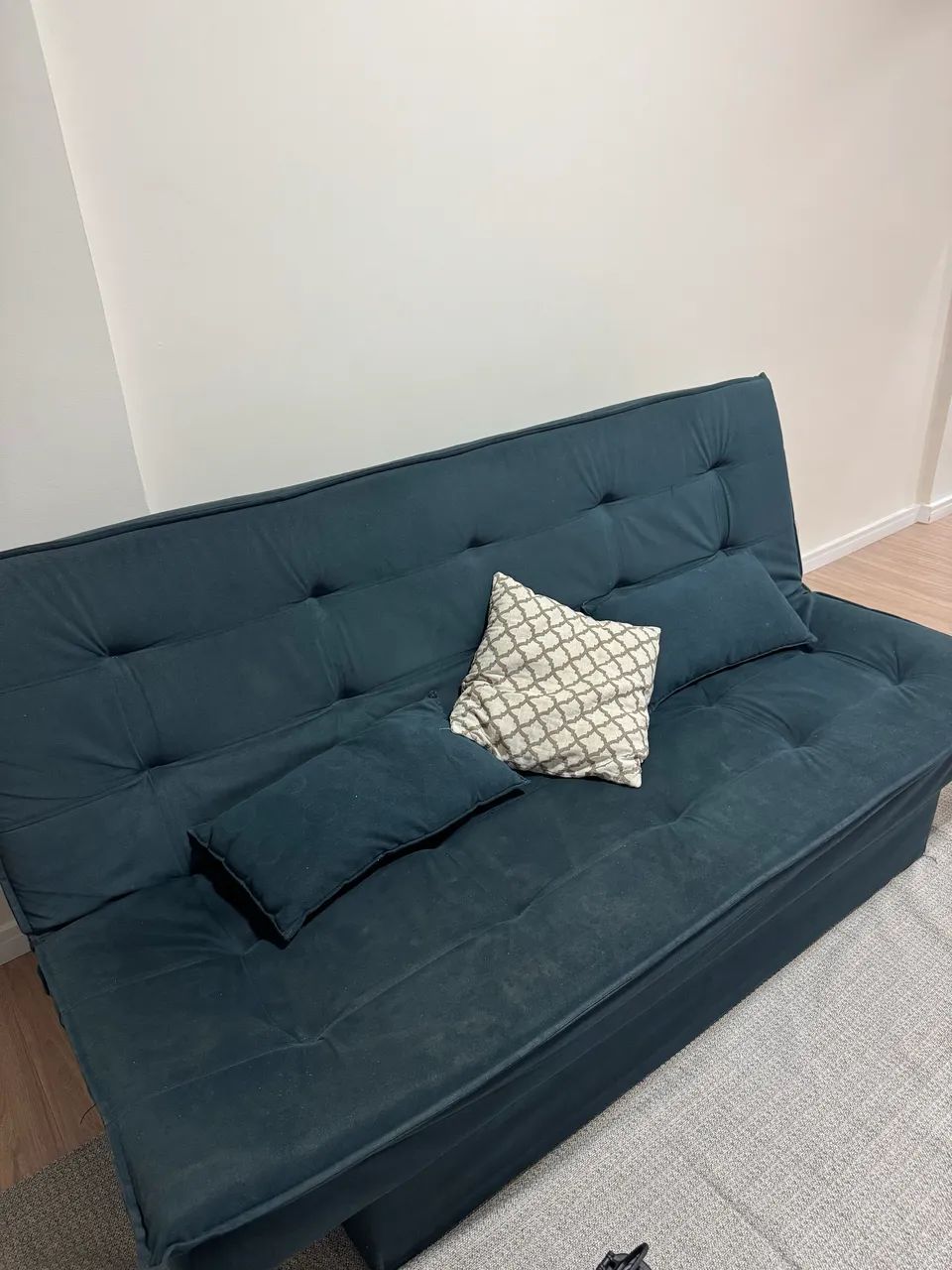 Sofá Cama Suede 3 Lugares