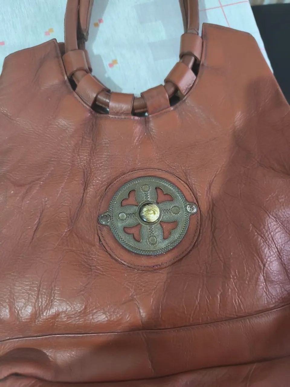 Bolsa Marrom de Couro  - Foto 3