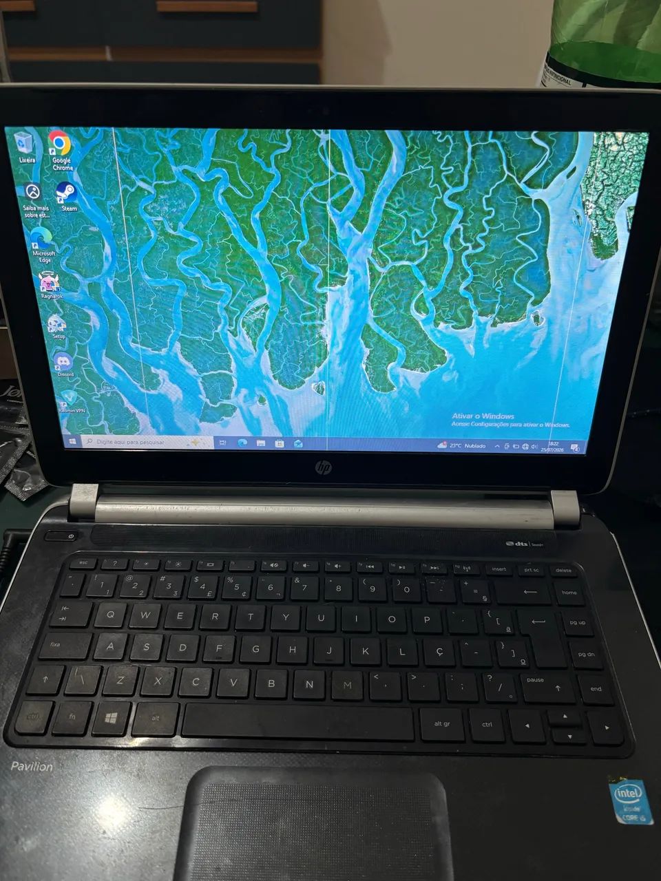 Notebook Hp usado 8gb ram, ssd 120gb, intel i5