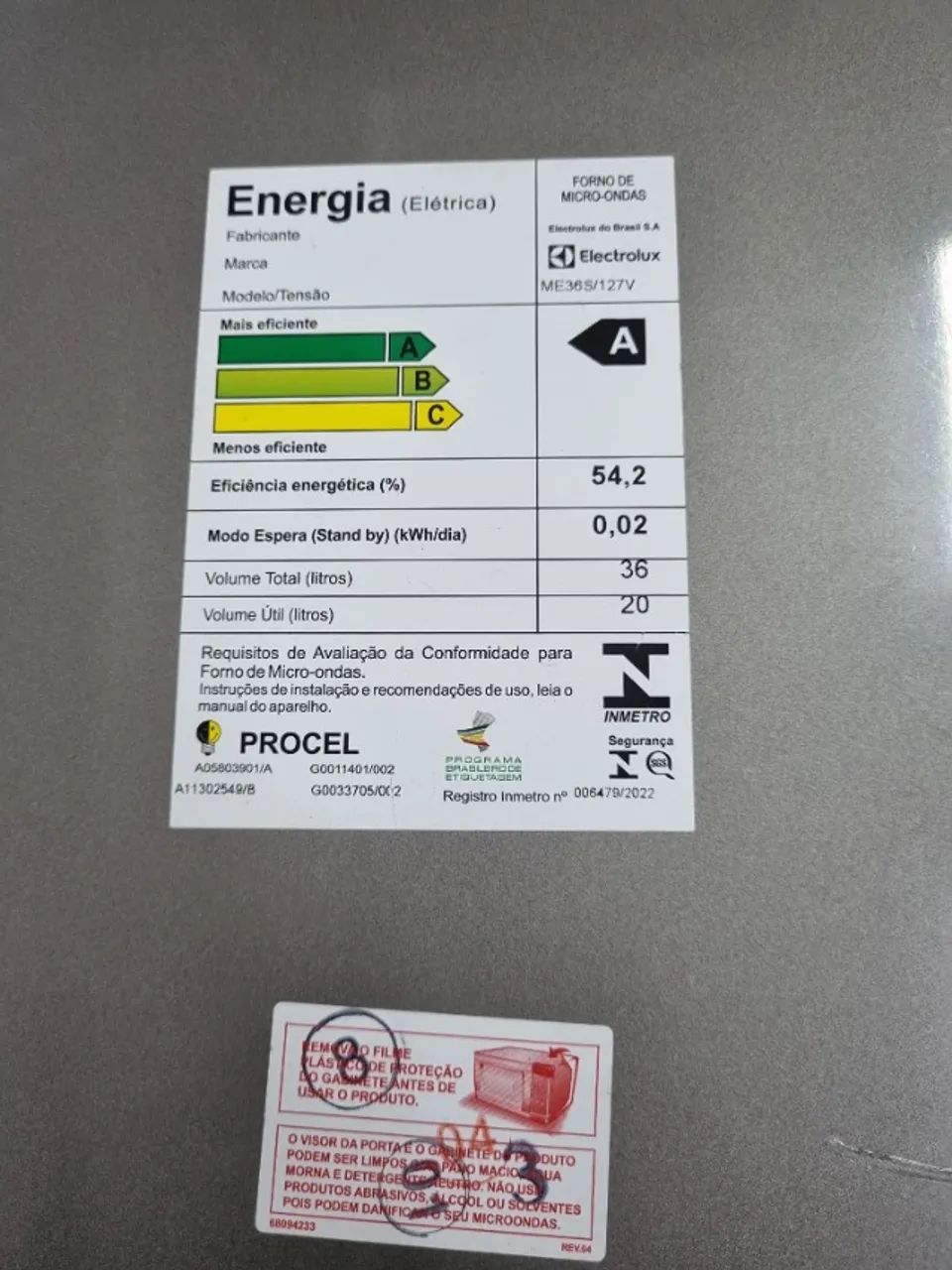 Forno de Micro-ondas Electrolux Efficient ME36S - Foto 4