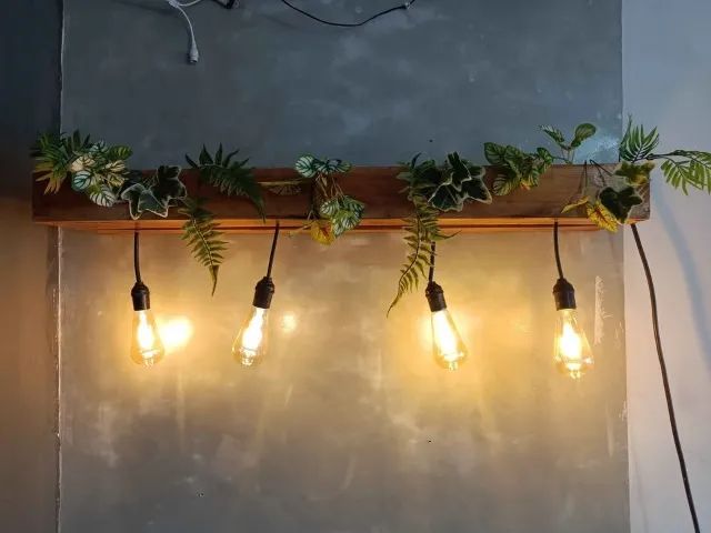 Lustre rustico lampada retro led 